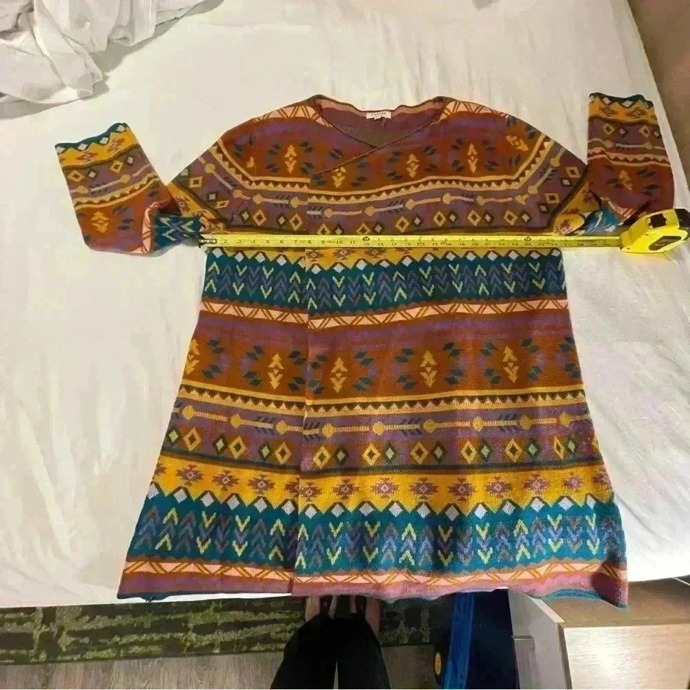 Andree by UNIT - Desert Bohemian Chic - Open Cardigan - Aztec Knit Western Boho - Picture 3 of 8